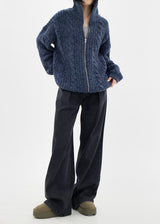 ピンタックブラックブルーワイドパンツ / no.5108 Pintuck Black Blue Wide Pants