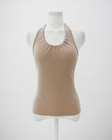 シャーリングホルターネックスリーブレス / Shirring halterneck sleeveless (5color)