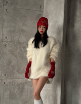 Jewelry ribbon red beanie