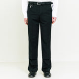 Double Layerd Slacks black (6683650293878)