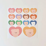 Bear heart removable sticker (6695840317558)
