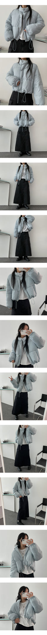 Lanca Back Slit Cargo Denim Long Skirt