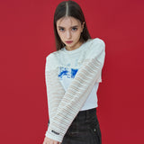 [NF] BREEZE MESH BOLERO TEE (IVORY)_F23QB476