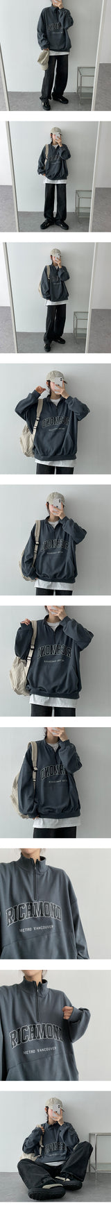 リッチクラスジップアップアノラックスウェットシャツ/Rich class zip-up anorak sweatshirt