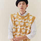 ベアニットベスト / AQO BEAR KNIT VEST (4564989083766)