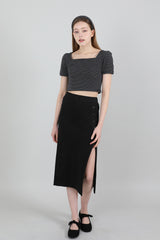 ストライプパフTシャツ / Stripe Puff T-shirt Black