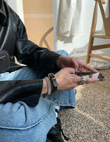 エジュクロベルトブレスレット / ASCLO Leather Belt Bracelet (2color) (6557458661494)