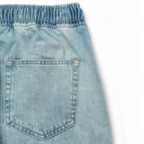 BANDING WIDE DENIM PANTS LIGHT BLUE