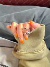 [Nmixx Bae] Silver triple ribbon ring