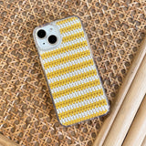 STRIPE HARD JELL CASE - YELLOW