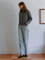 CARPENTER WIDE PANTS LIGHT BLUE