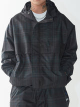 ワイドフーディージャケット/BSR2223FWJK050 WIDE HOODED JACKET CHECK