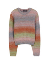 グラデーションクロップセーター/GRADATION CROP SWEATER PINK ORANGE