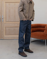 ファストげレイファブリックワイドデニムジーンズ / fast grey fabric wide denim jeans 2color