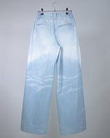 Blue Camouflage Patch Wide Denim jeans