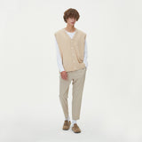 BUTTONS KNIT VEST_BEIGE (6612831305846)