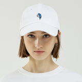 オーバーサイズマシュマロボールキャップ/OVERSIZE MARSHMALLOW BALL CAP-WHITE+BLUE
