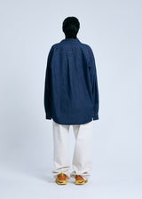 POCKET WASHING DENIM SHIRT_BLUE