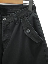 ローライズワイドパンツ/Low-rise black wide pants