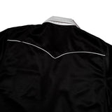 ロゴエンブロイダーパイプウェスタンシャツ/[UNISEX] Logo Embroidered Piped Western Shirt (Black)