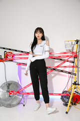 ショルダーウォーマークロップTシャツ / TOP(8994) Shoulder Warmer Crop Tee