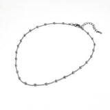 Mini ball chain necklace silver