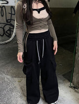 スリーブレスアンドクロップドシャーリングカーディガンセット / Sleeveless and Cropped Shirring Cardigan Set