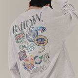 RMTCRW ラベルスウェットシャツ / RMTCRW LABEL SWEAT SHIRT_LIGHT GREY