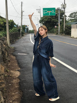 ディープオーシャンデニムセットアップパンツ