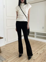 パートルプリーツエンボスハーフポーラー半袖Tシャツ/Pertle Pleated Embossed Half Polar Short Sleeve T-Shirt