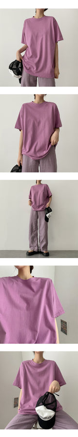 Standard Basic Plain Short-Sleeved Tee