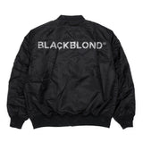 BBD Ripped Custom Sprayed logo MA-1 Bomber Jacket (Black)