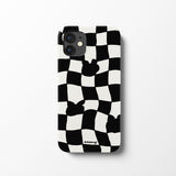 Checkerboard Black Iphone Bumper case (6674346246262)