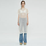 クロシェバックオープンワンピース / CROCHET BACK OPEN ONEPIECE (CREAM)