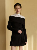 FLEECE OFF-SHOULDER TS