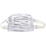 Luna shirring cross baga (silver) (6684442525814)