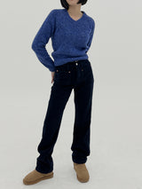 チョイスカラーV-ネックニット / Choice Color V-Neck Knit (6color)
