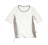ストラップメッシュTシャツ_ beige