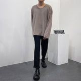 レッグ アップ サイド スリット スラックス / UN702 Leg Up side slit slacks (2 colors)