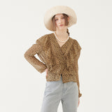 RUFFLED BLOUSE (BROWN) (6579702857846)