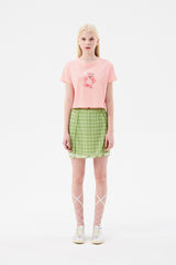 ウィッティバニートムボーイクロップTシャツ / WITTY BUNNY TOMBOY CROP T-SHIRT [SALMON]