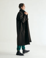 UNISEX FAKE NUBUCK MAXI COAT M - DARK BROWN (6636063096950)