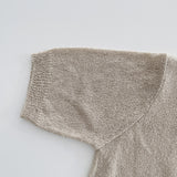 Chemistry Square Cropped Short-Sleeved Knitwear [4 colors]