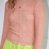 CURVE HIGH NECK LONG SLEEVE_ORANGE