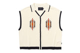 エスニックカラーニットカーディガン / ETHNIC COLLAR KNIT CARDIGAN_OATMEAL