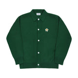 フラワードット刺繡ニットカラーカーディガン/Flower dot embroidered knit collar cardigan