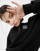 TYPO LOGO HALF ZIPUP SWEATSHIRT-BLACK (6604484345974)