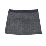 Leona tweed skirt CHARCOLE