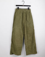 Kanji Pocket Corduroy Banding Long Wide Pants