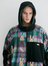 ロイヤルフリースフードジャケット / BSR2223FWJK105 ROYAL FLEECE HOODED JACKET BEAR RABBIT DARK CHECK